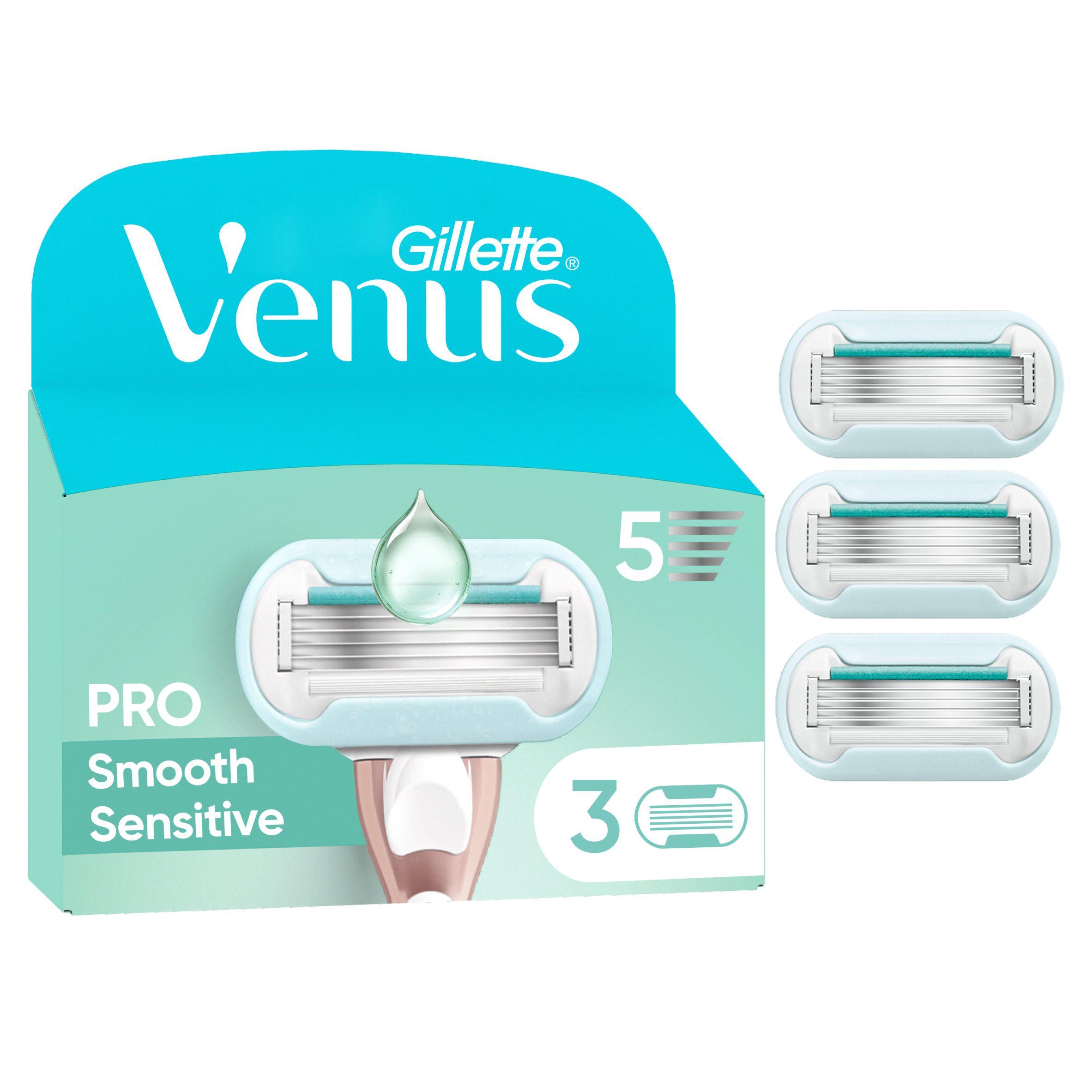 Venus Deluxe Smooth Sensitive Razor Blades 3 Pack (British brand)