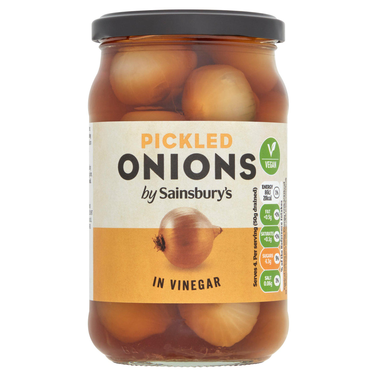 Sainsbury's pickled onions in vinegar 440g - British product