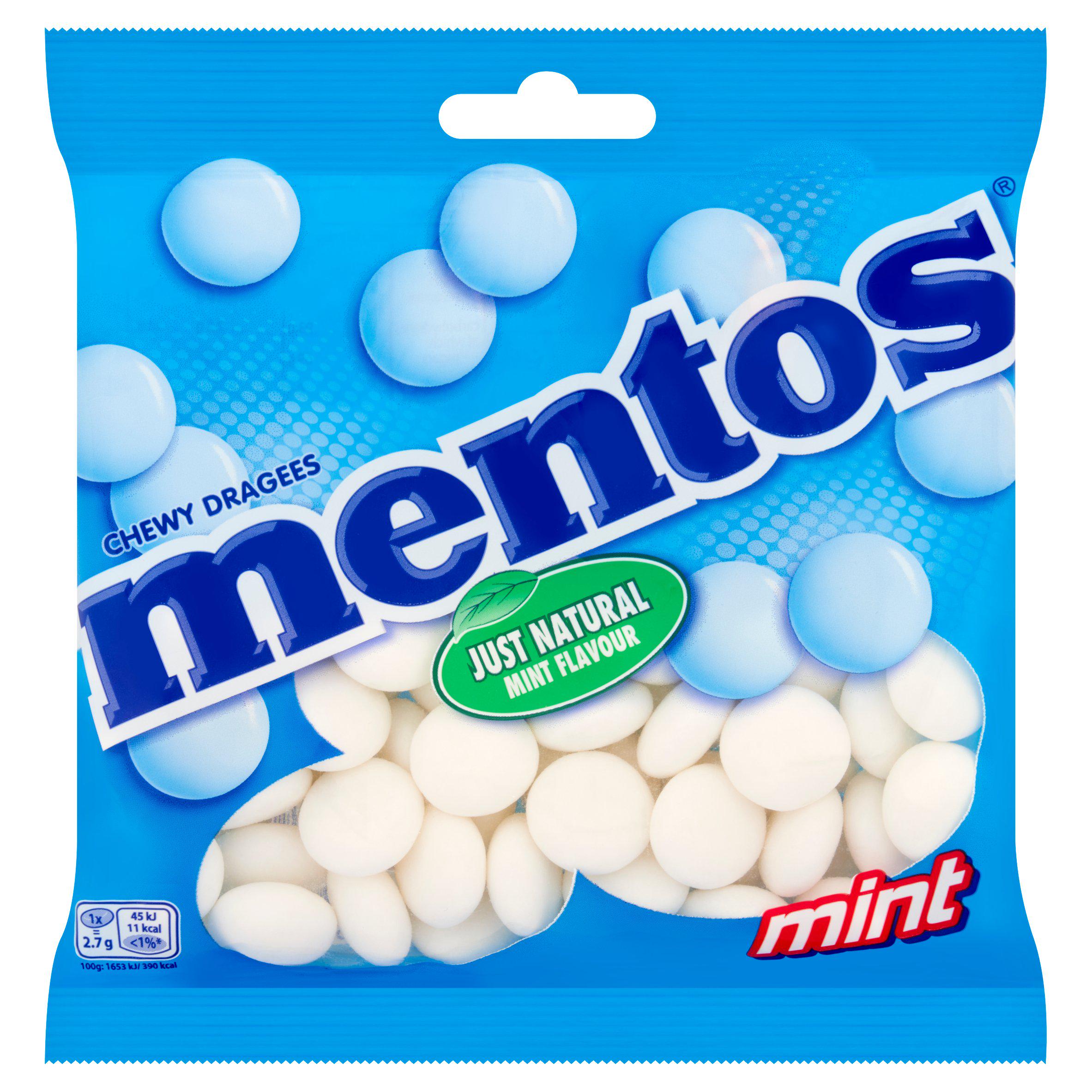 Mentos Mint Chewy Dragees 150g bag (British brand)
