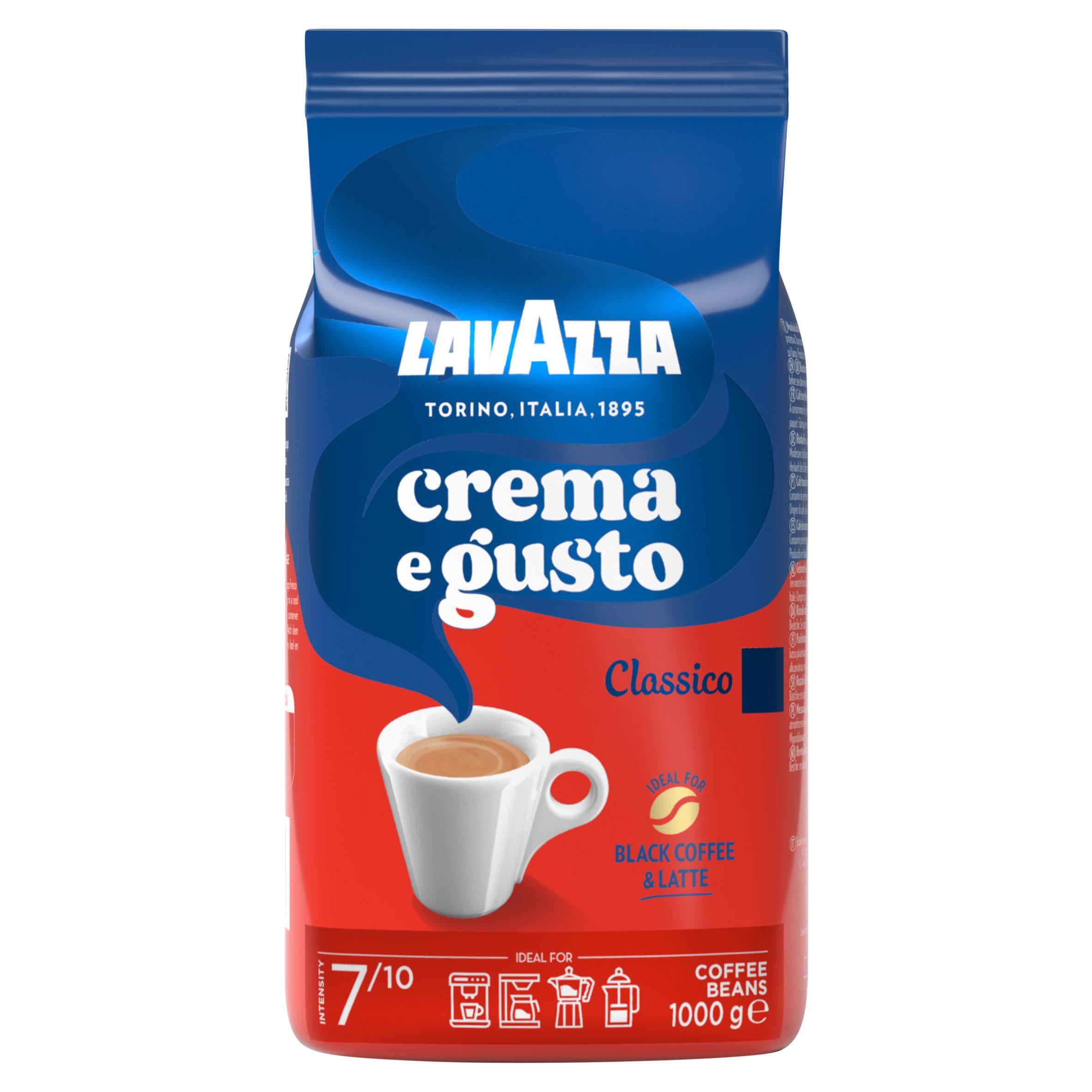 Lavazza Crema e Gusto coffee beans 1kg, imported from the UK