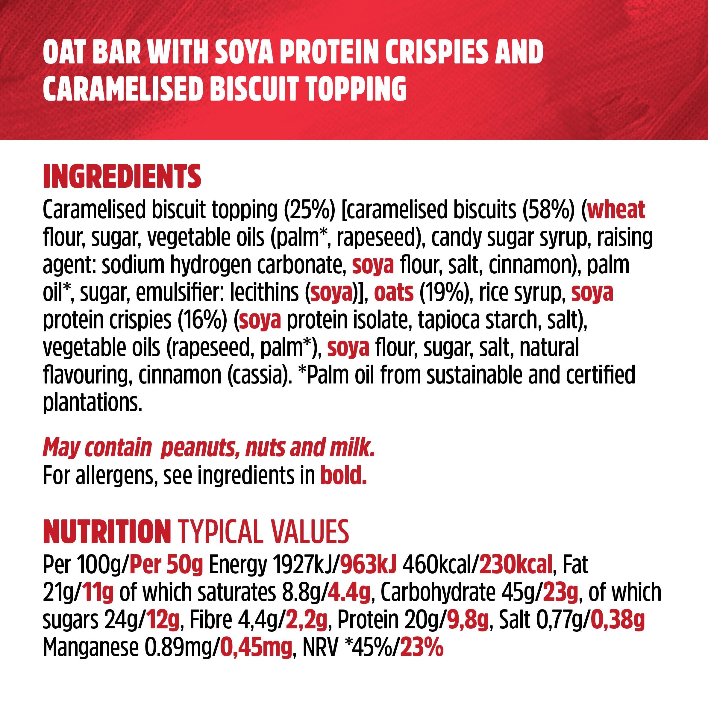 Trek Biscoff Protein Flapjack 3 x 50g (British brand)