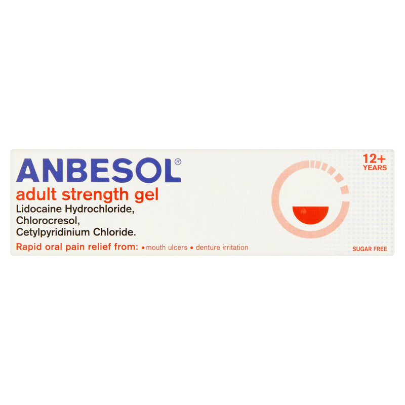 Anbesol Adult Strength Oral Gel Tube 10g - British product