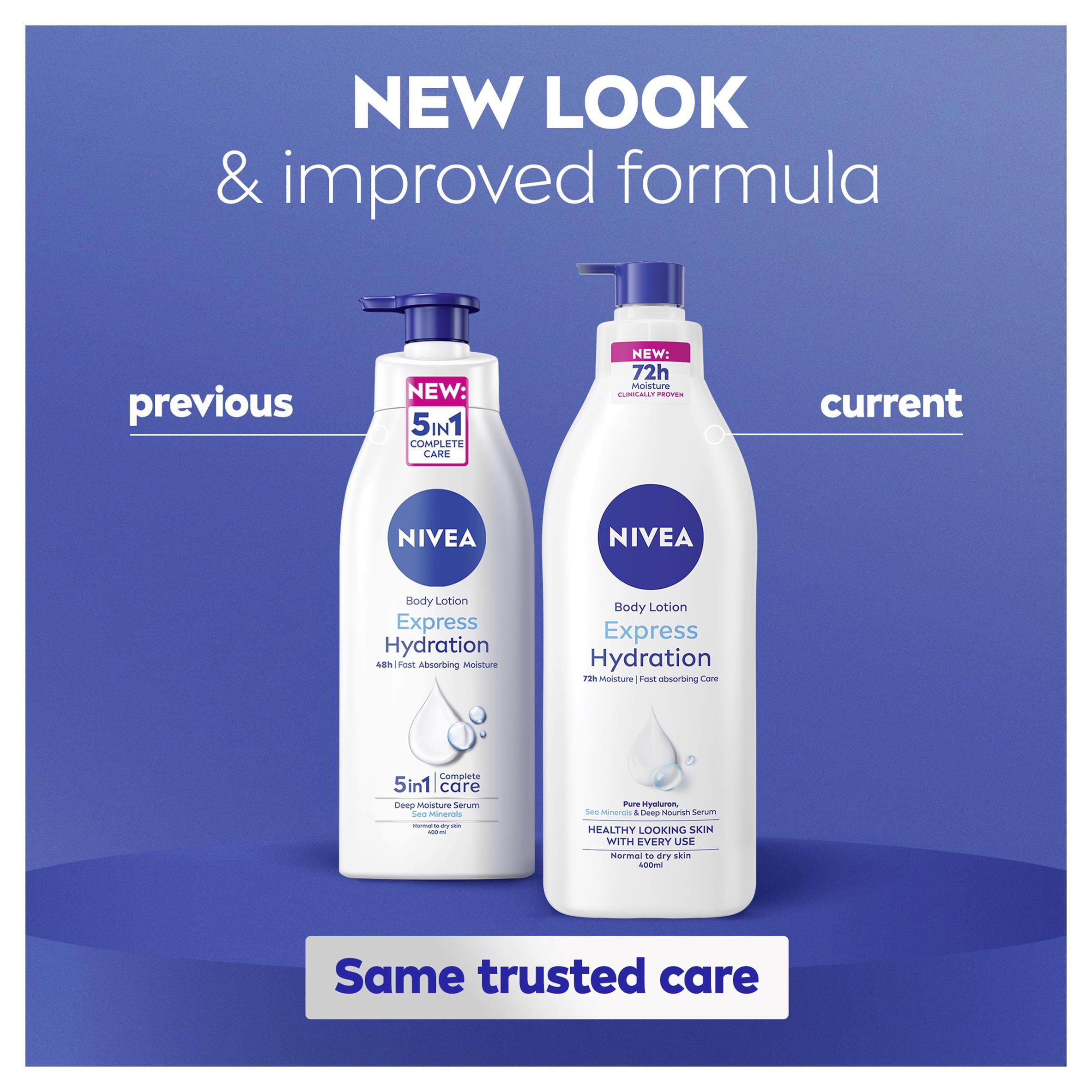 Nivea Express Hydration body lotion 400ml, imported from the UK