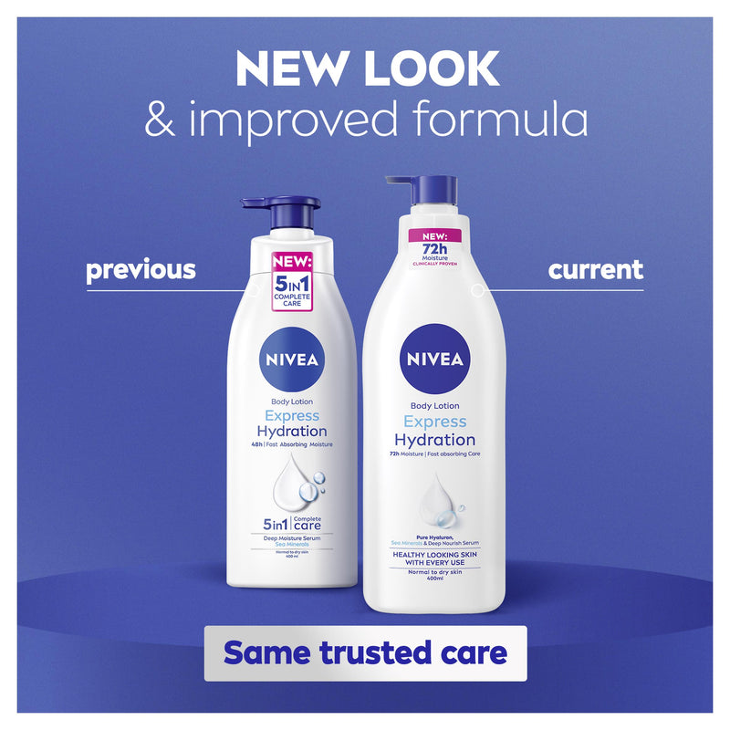 Nivea Express Hydration body lotion 400ml, imported from the UK