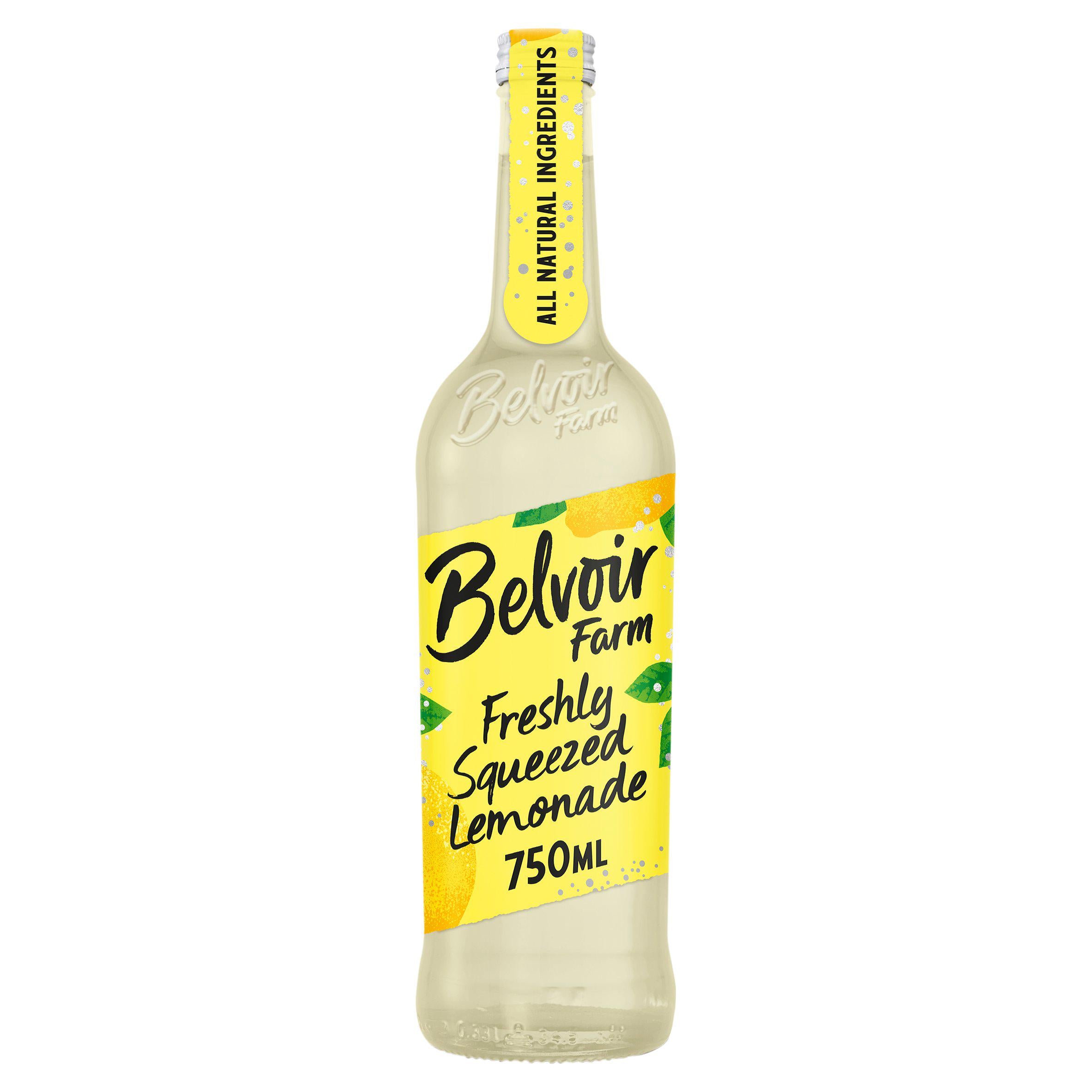 Belvoir Farm sparkling lemonade freshly squeezed 750ml, UK version