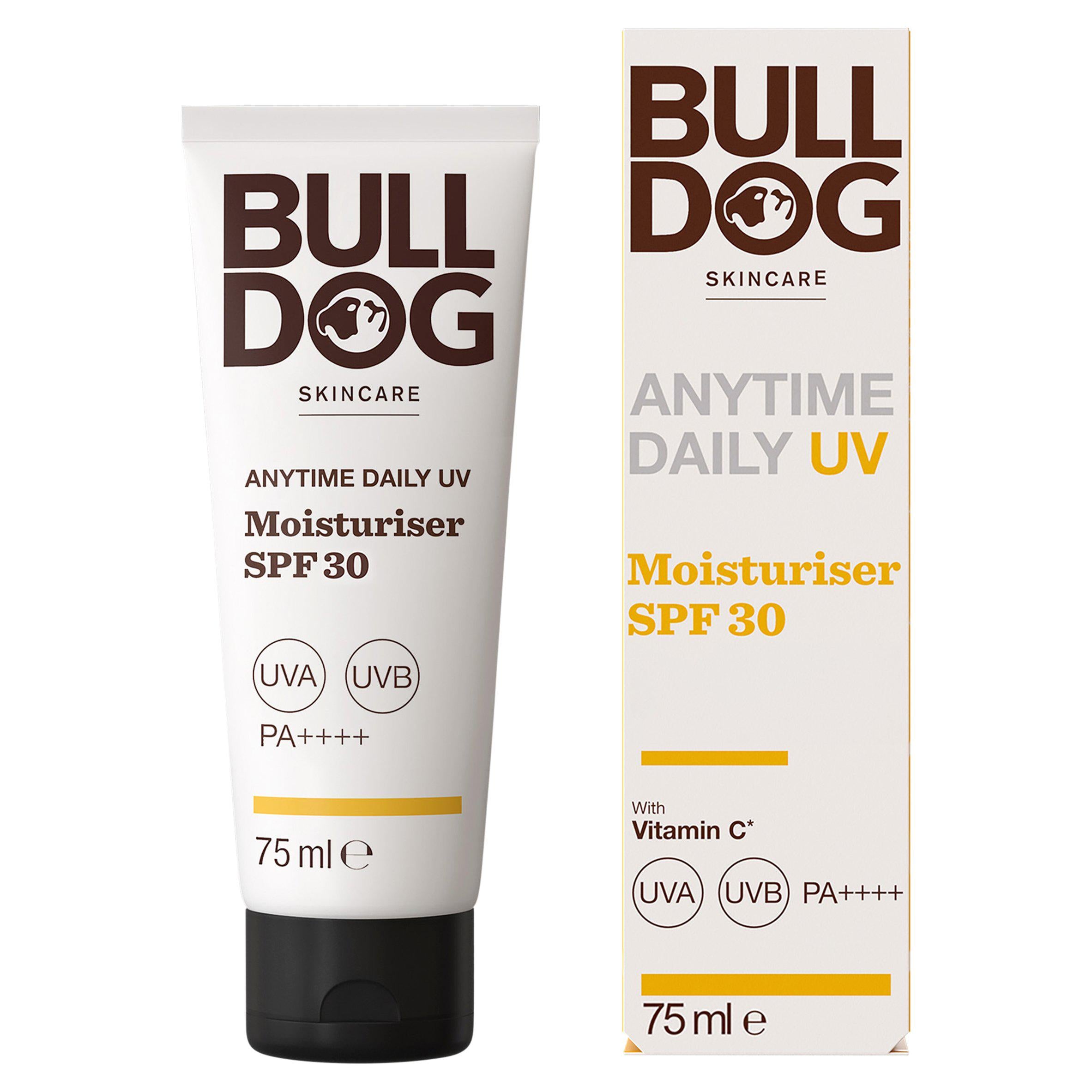 Bulldog SPF 30 moisturiser 75ml, imported from the UK