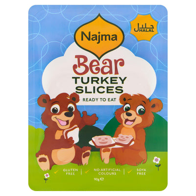 Sainsburys Najma Bear Delicious Turkey Sausage Slices 90g- Buy online at McGrocer