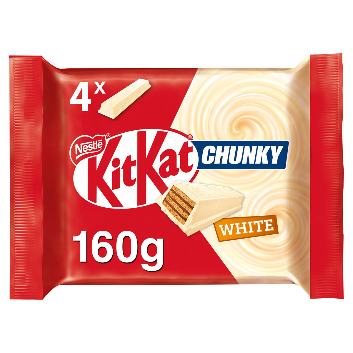 KitKat Chunky White multipack 4x40g white chocolate bar (British brand)