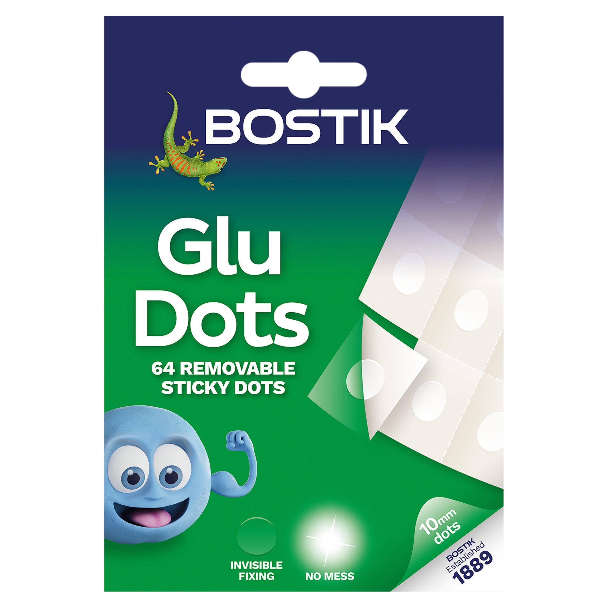 Bostik removable adhesive dots 1cm 64 pack - British product