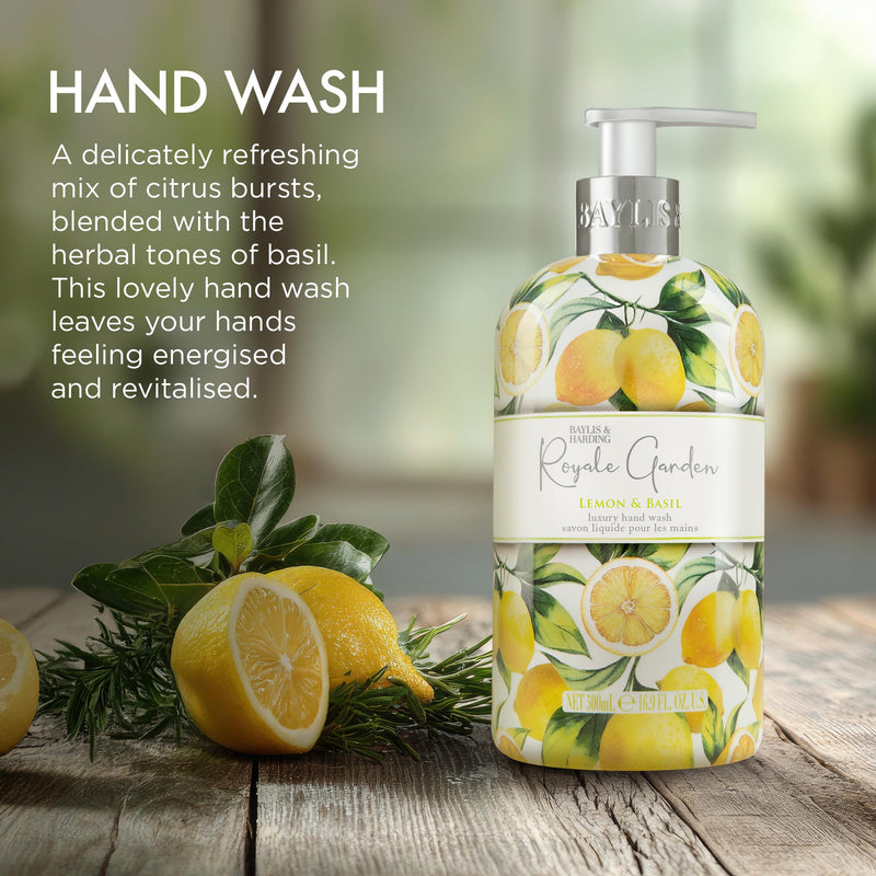 Baylis and Harding hand wash lemon basil 500ml - British product