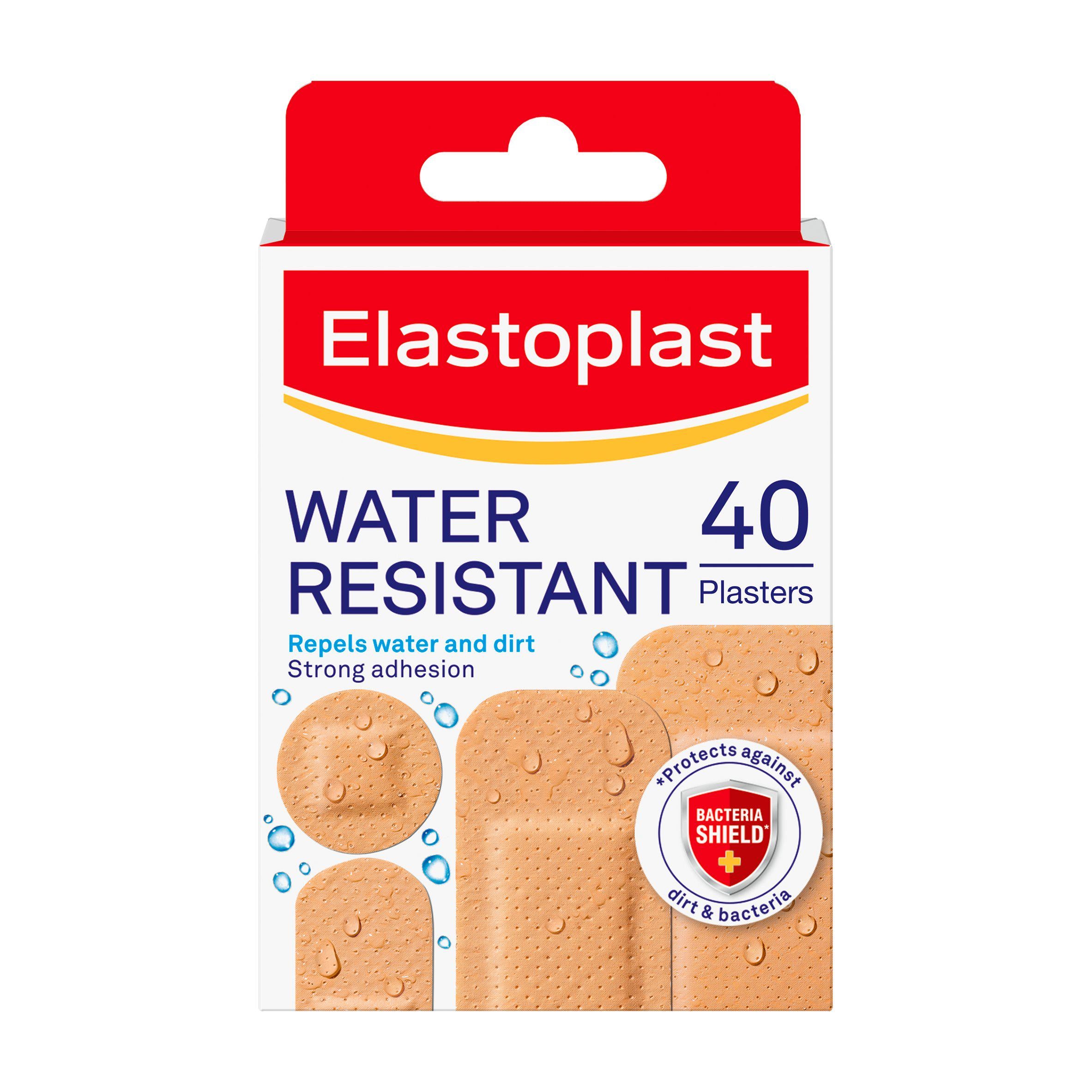 Elastoplast water resistant plasters 40 pack - British product