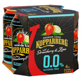 Kopparberg alcohol-free strawberry lime cider 4-pack 330ml - British product