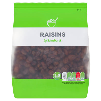 Sainsburys Sainsbury's Seedless Raisins Dried Fruit 500g- Buy online at McGrocer