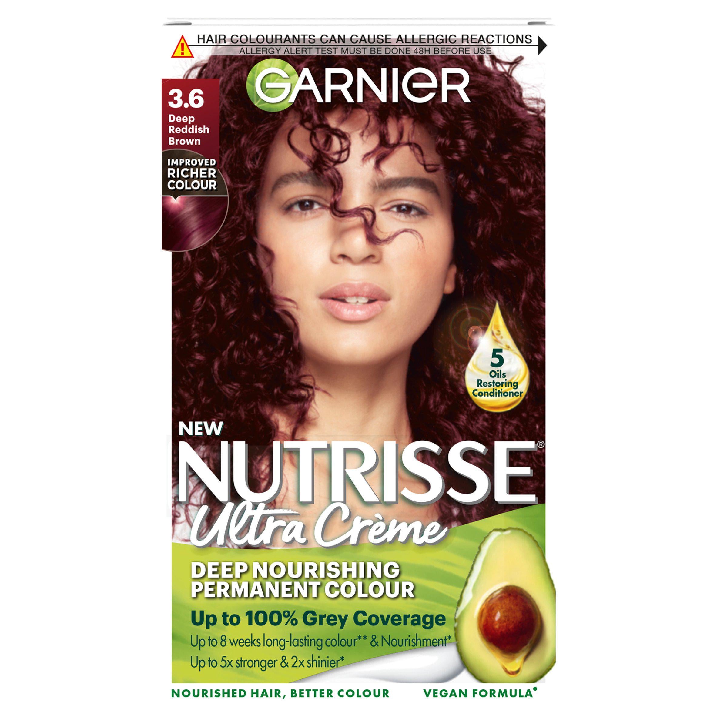 Garnier hair dye deep reddish brown 3.6 - British product