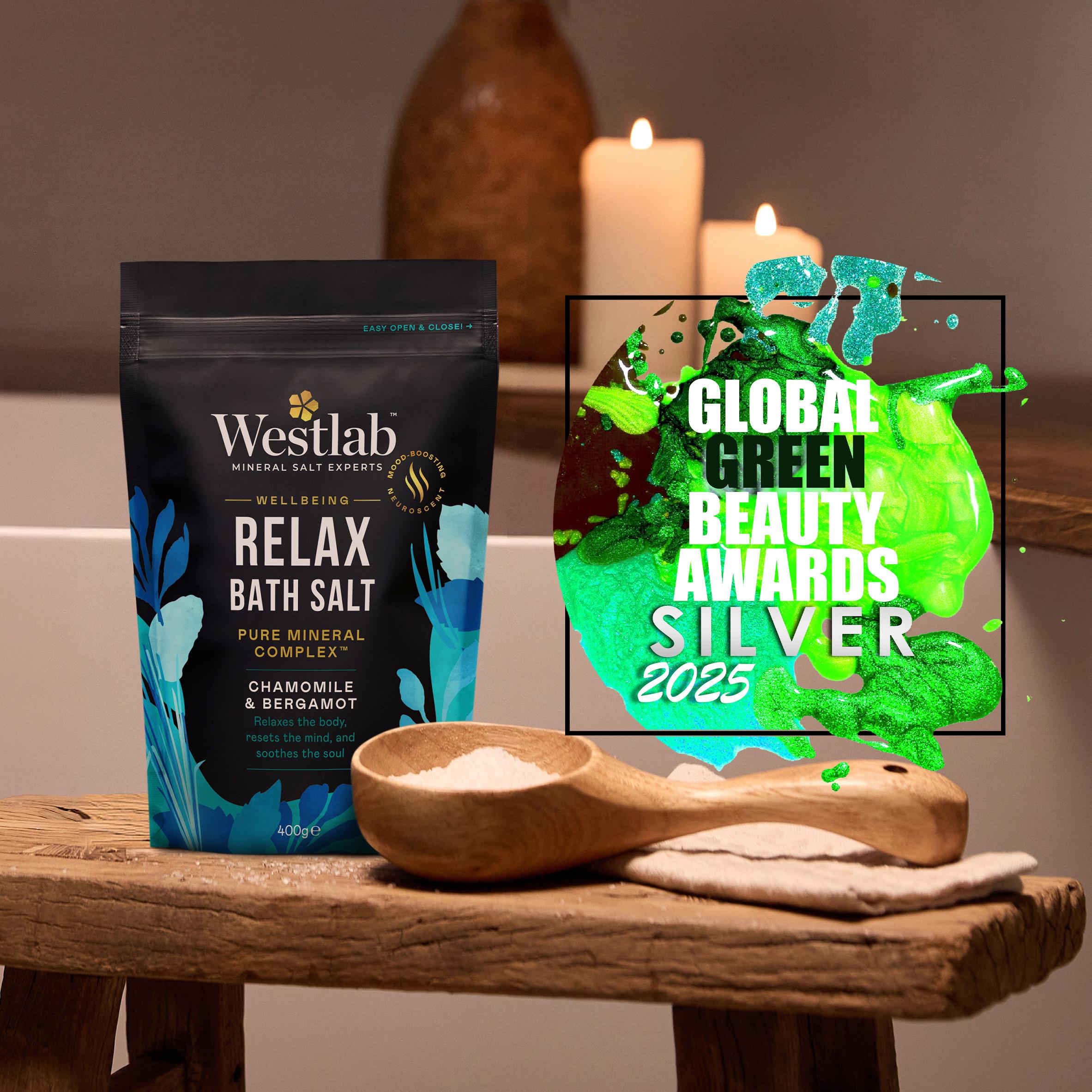 Westlab Chamomile & Bergamot bath salt 400g, imported from the UK