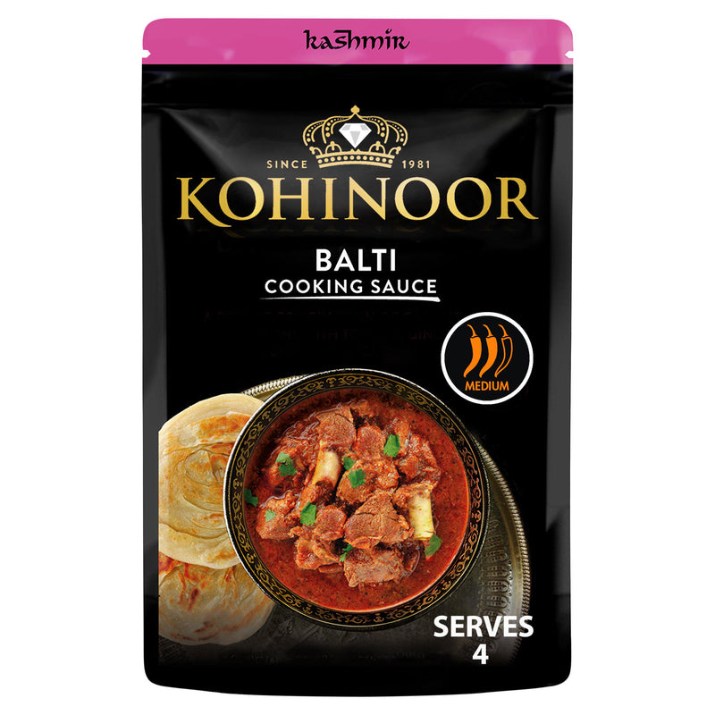Kohinoor Balti Cooking Sauce 375g, imported from the UK