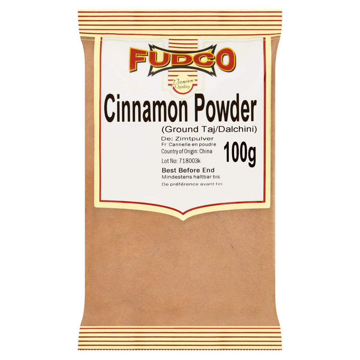Fudco Cinnamon Powder 100g Packet - British product