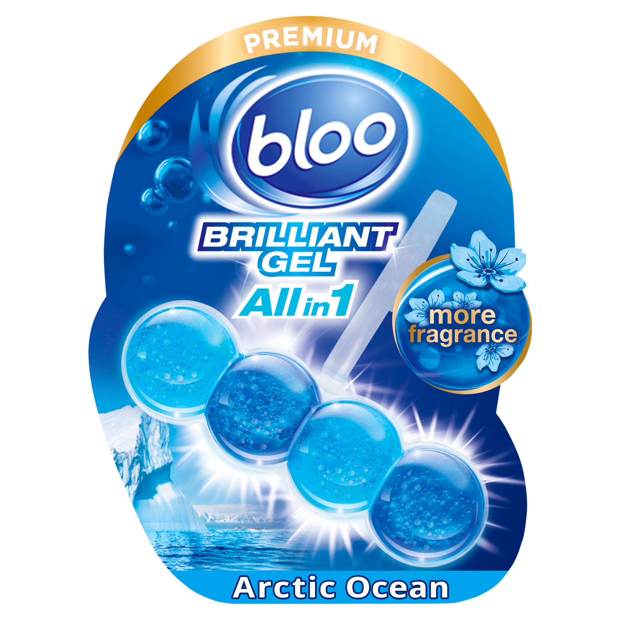 Bloo toilet rim block Arctic Ocean 42g (British brand)