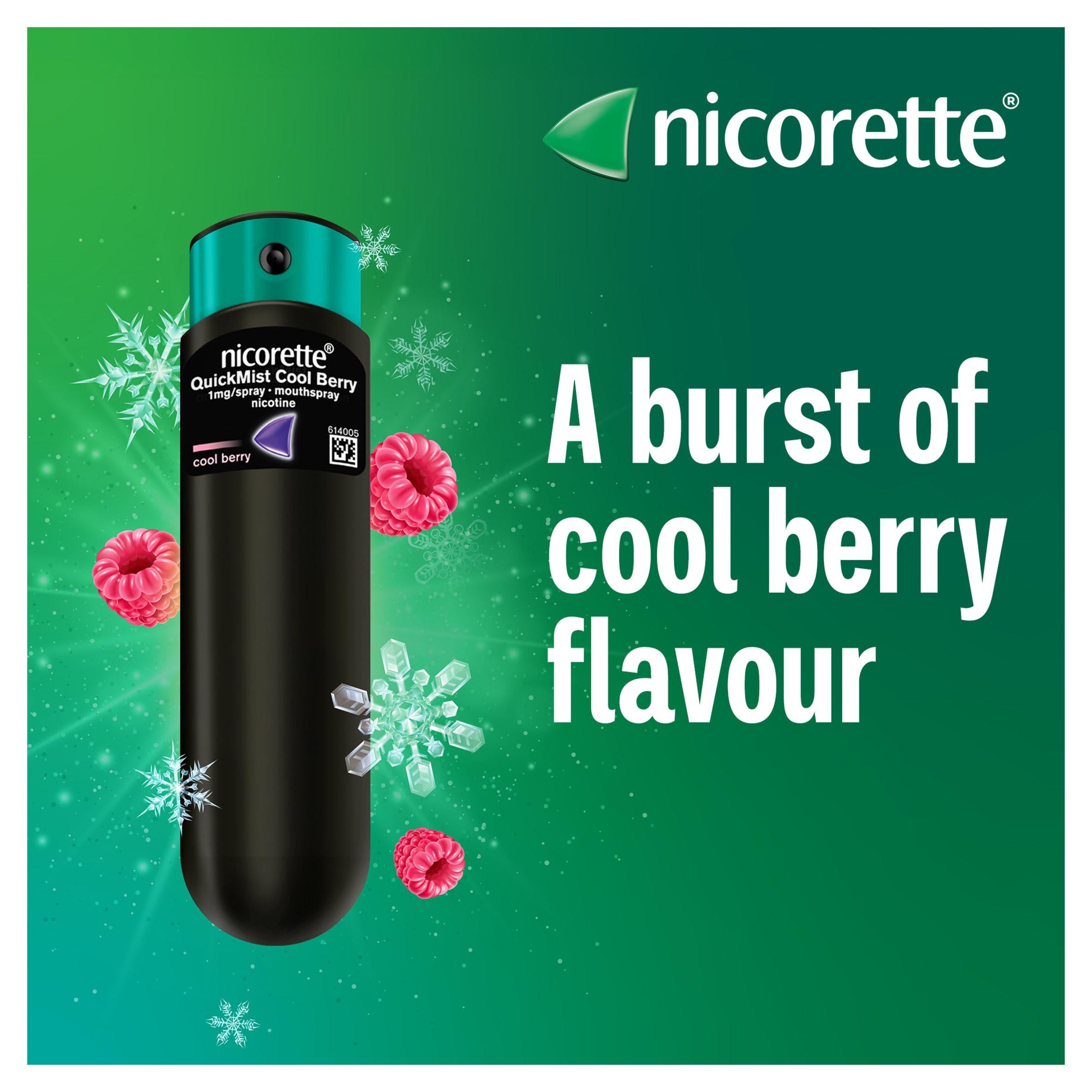 Nicorette stop smoking mouthspray cool berry 2 units, UK version