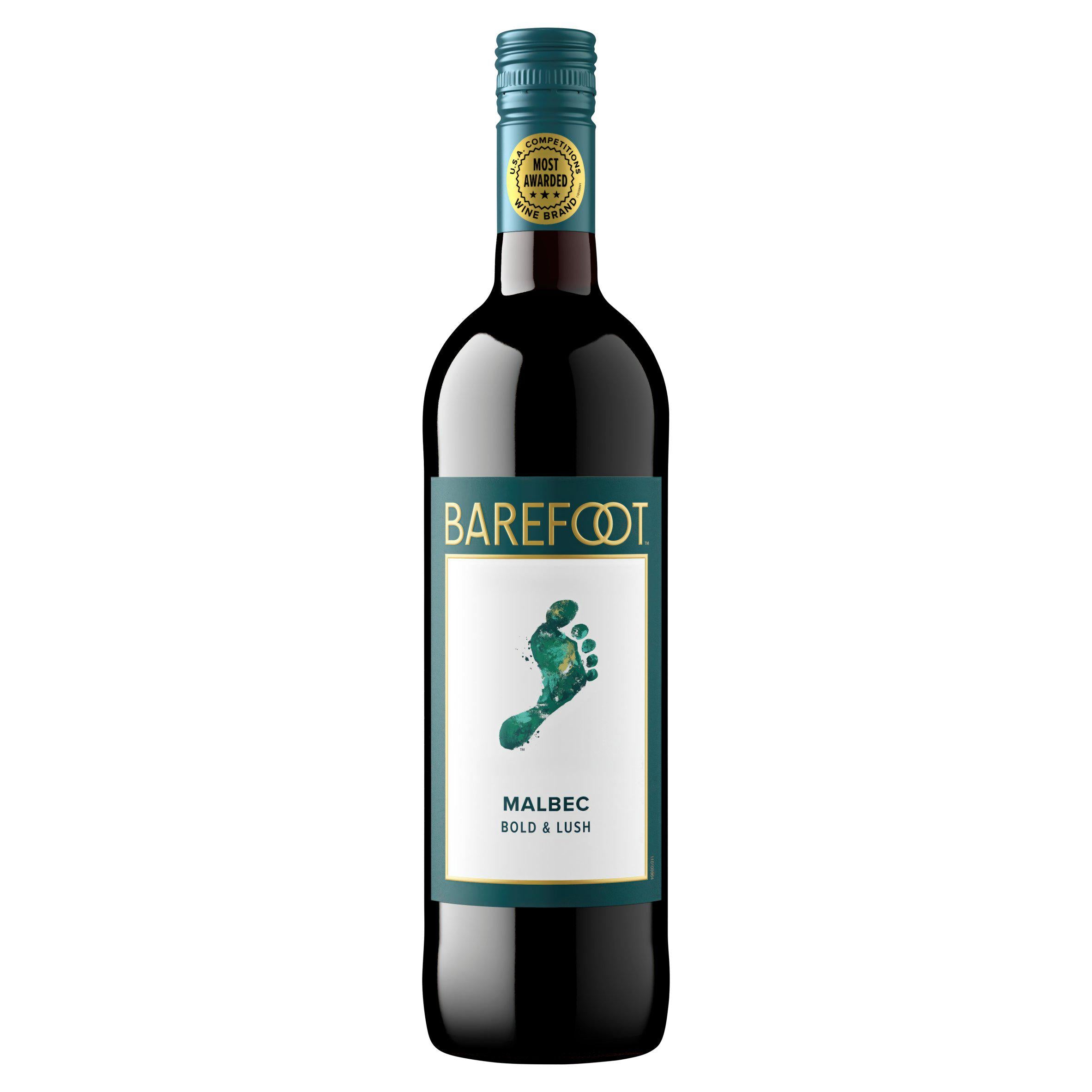 Barefoot Malbec red wine 75cl, imported from the UK