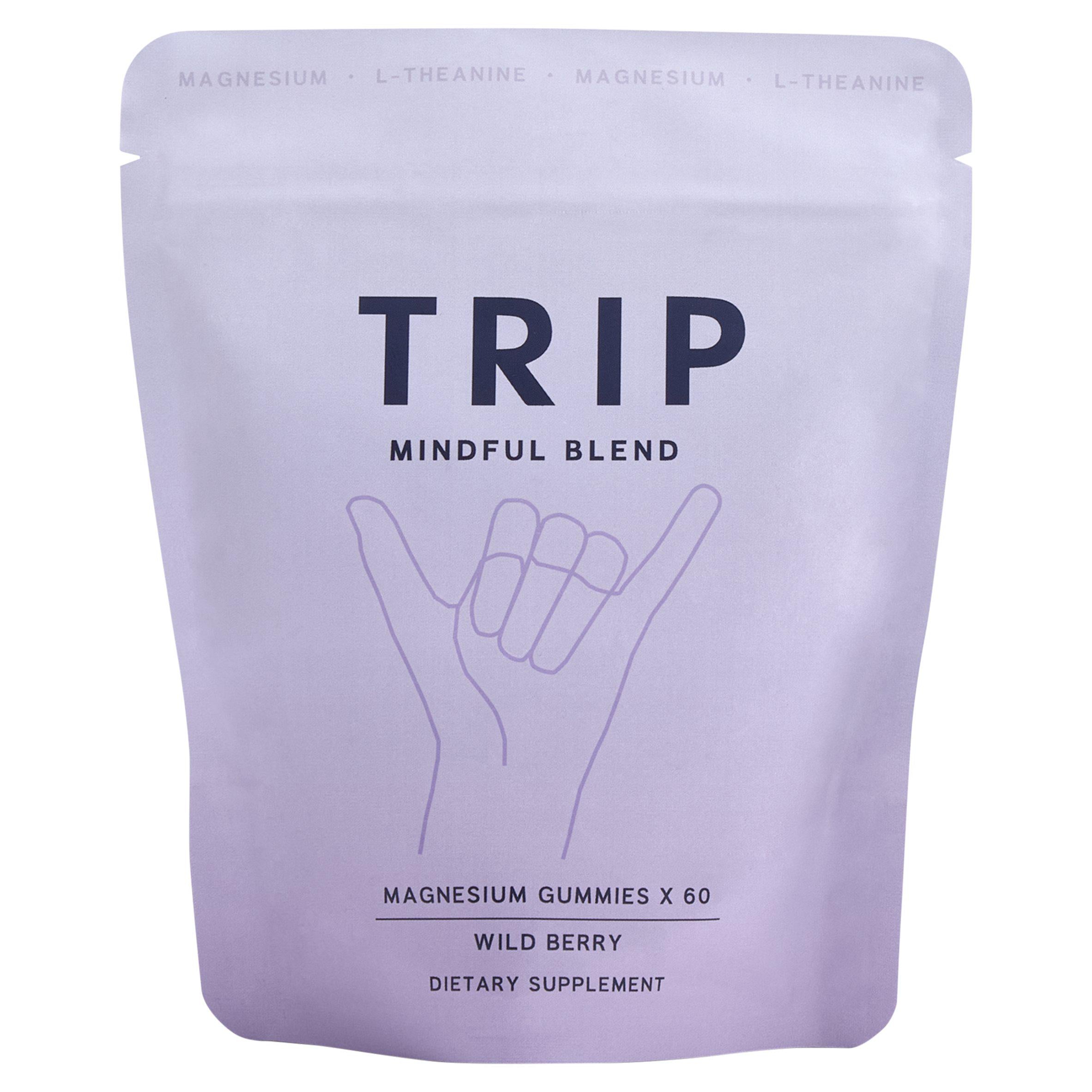 Trip wild berry magnesium gummies 60 count, UK version