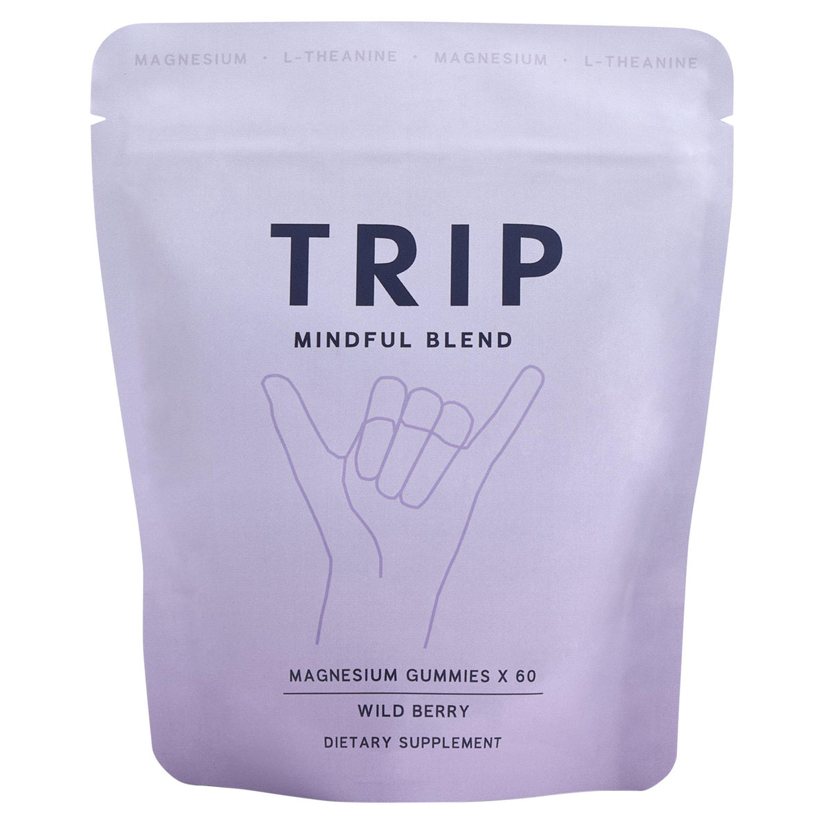 Trip wild berry magnesium gummies 60 count, UK version
