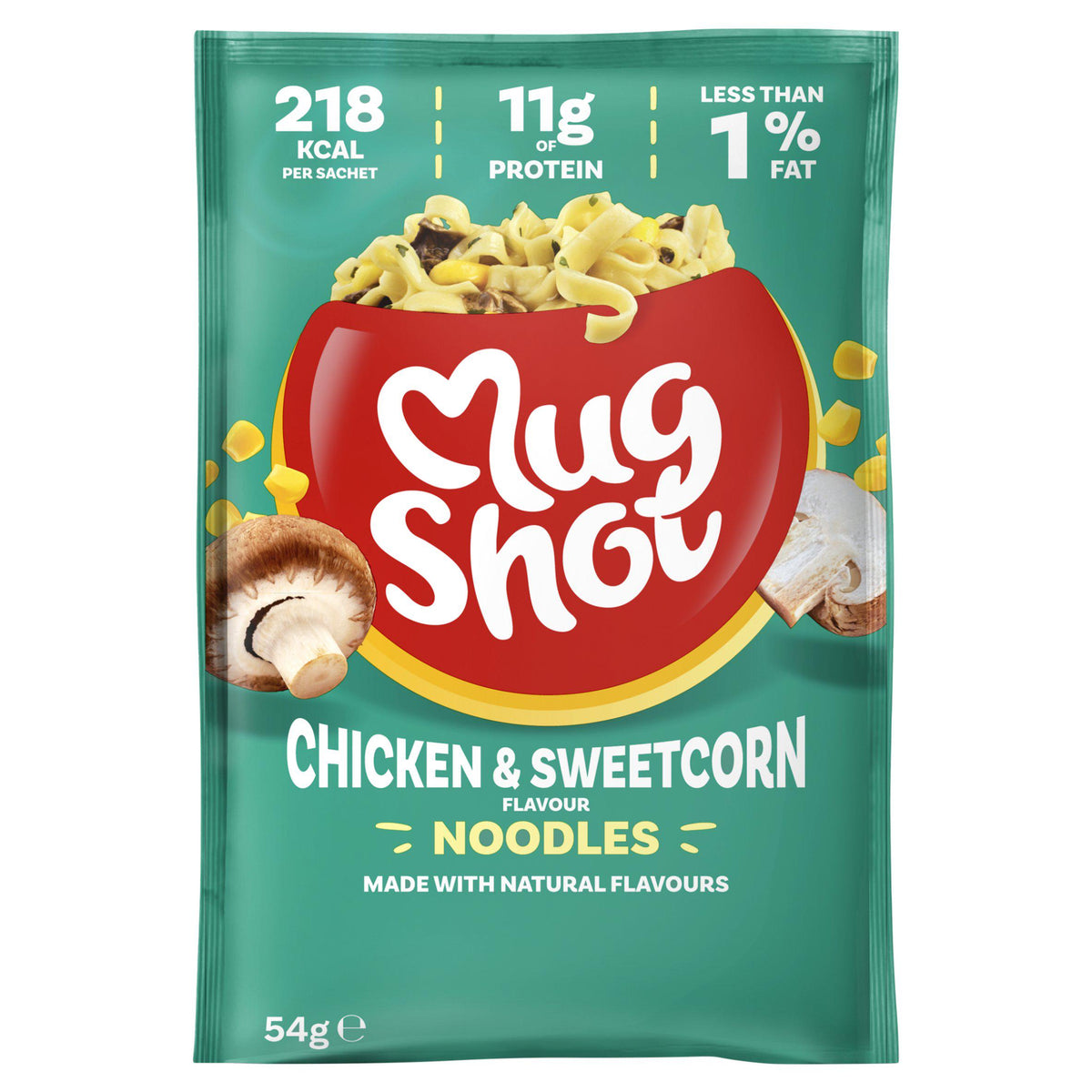 Mug Shot noodles chicken sweetcorn 54g (British brand)