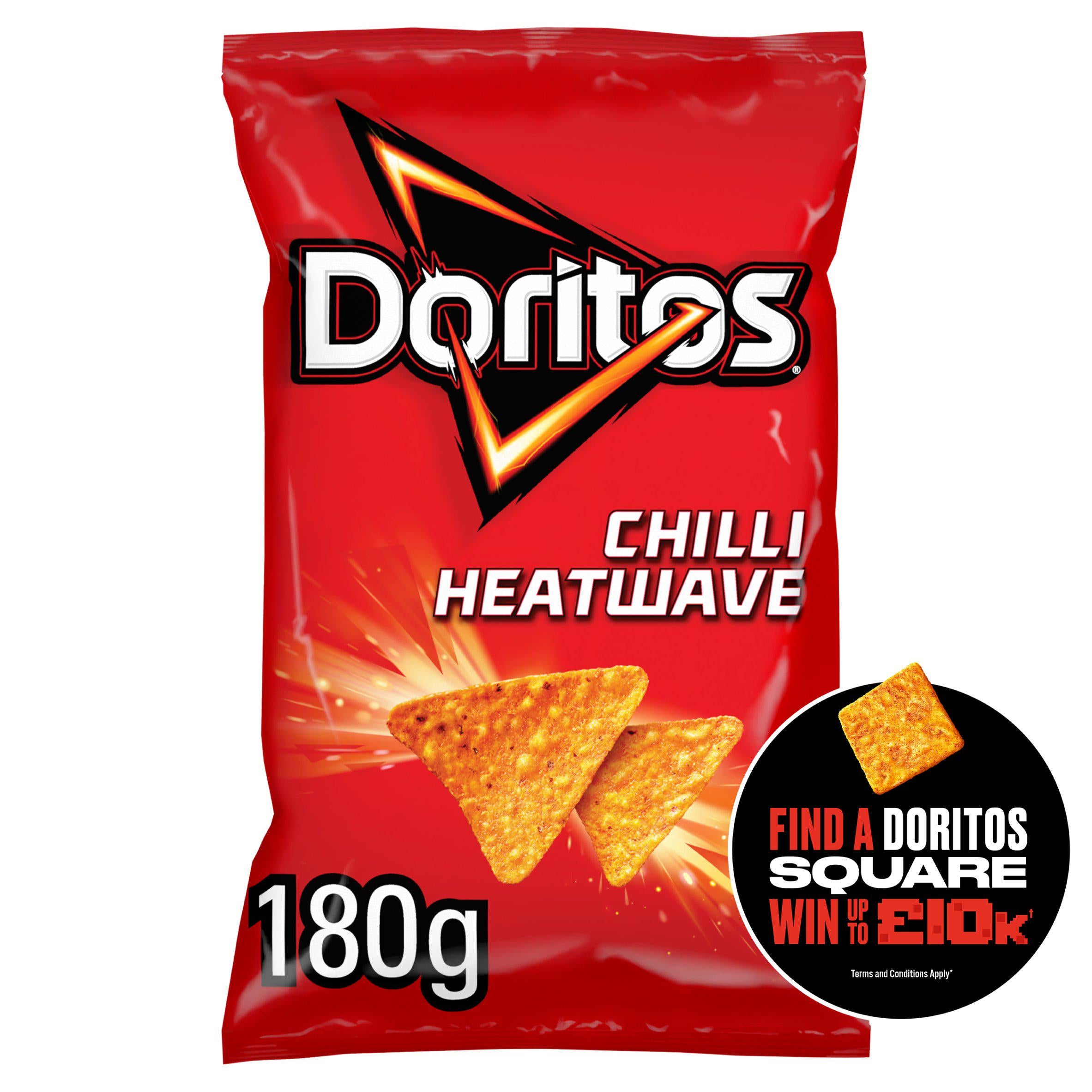 Doritos Chilli Heatwave Sharing Tortilla Chips Crisps 180g