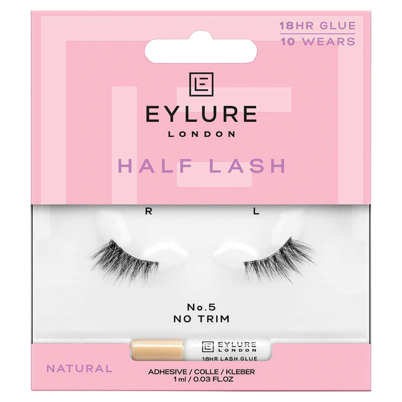 Eylure Natural Half Lash No 5 false eyelashes - British product