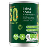 Sainsbury's SO Organic baked beans 400g, imported from the UK