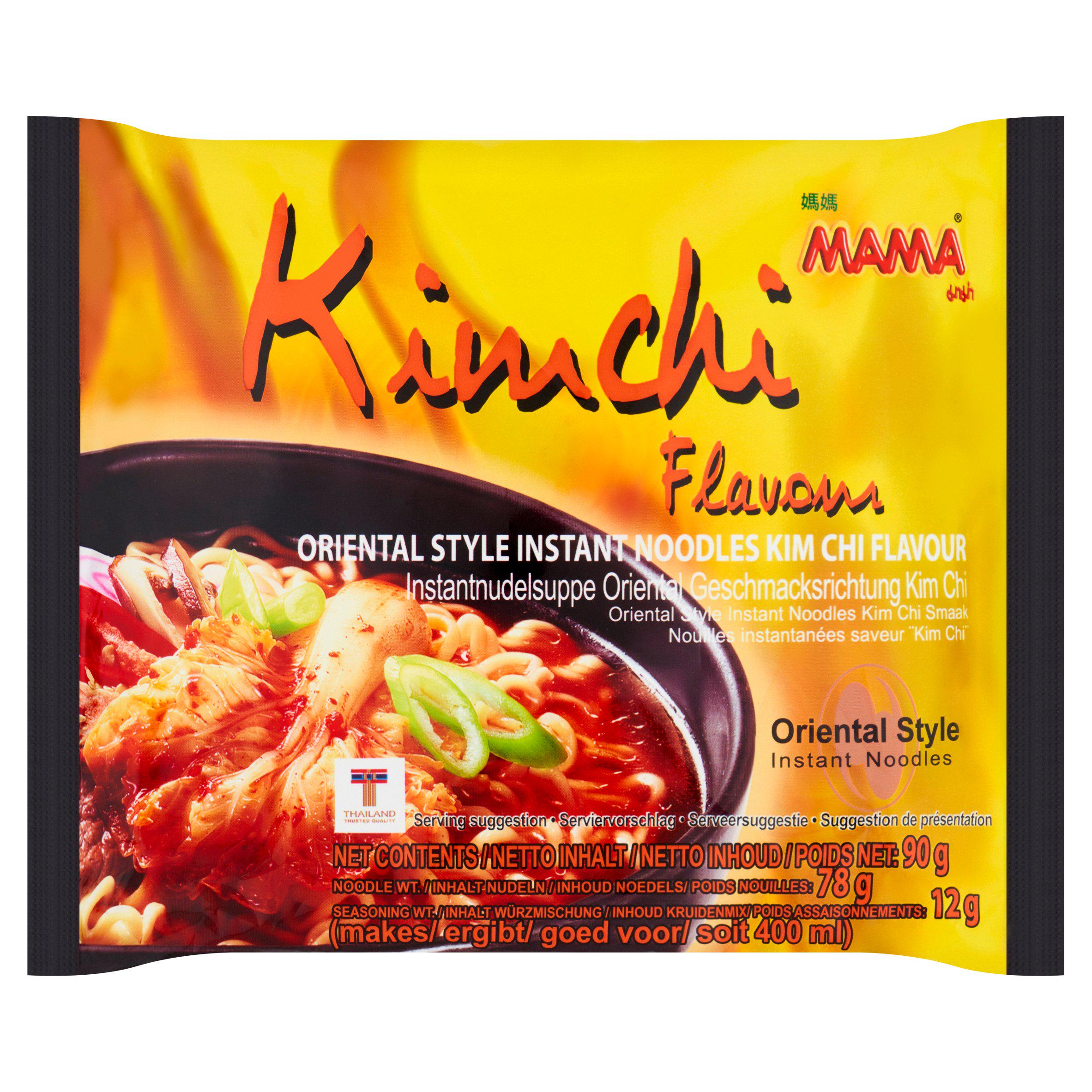 Mama Kimchi Oriental Style Instant Noodles 90g, imported from the UK