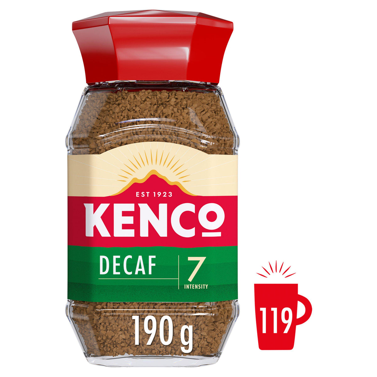 Kenco decaffeinated instant coffee 200g jar, UK version