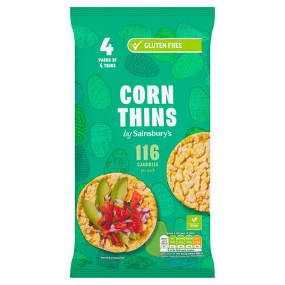 Sainsburys Sainsbury's Corn Thins 4x30g- Buy online at McGrocer