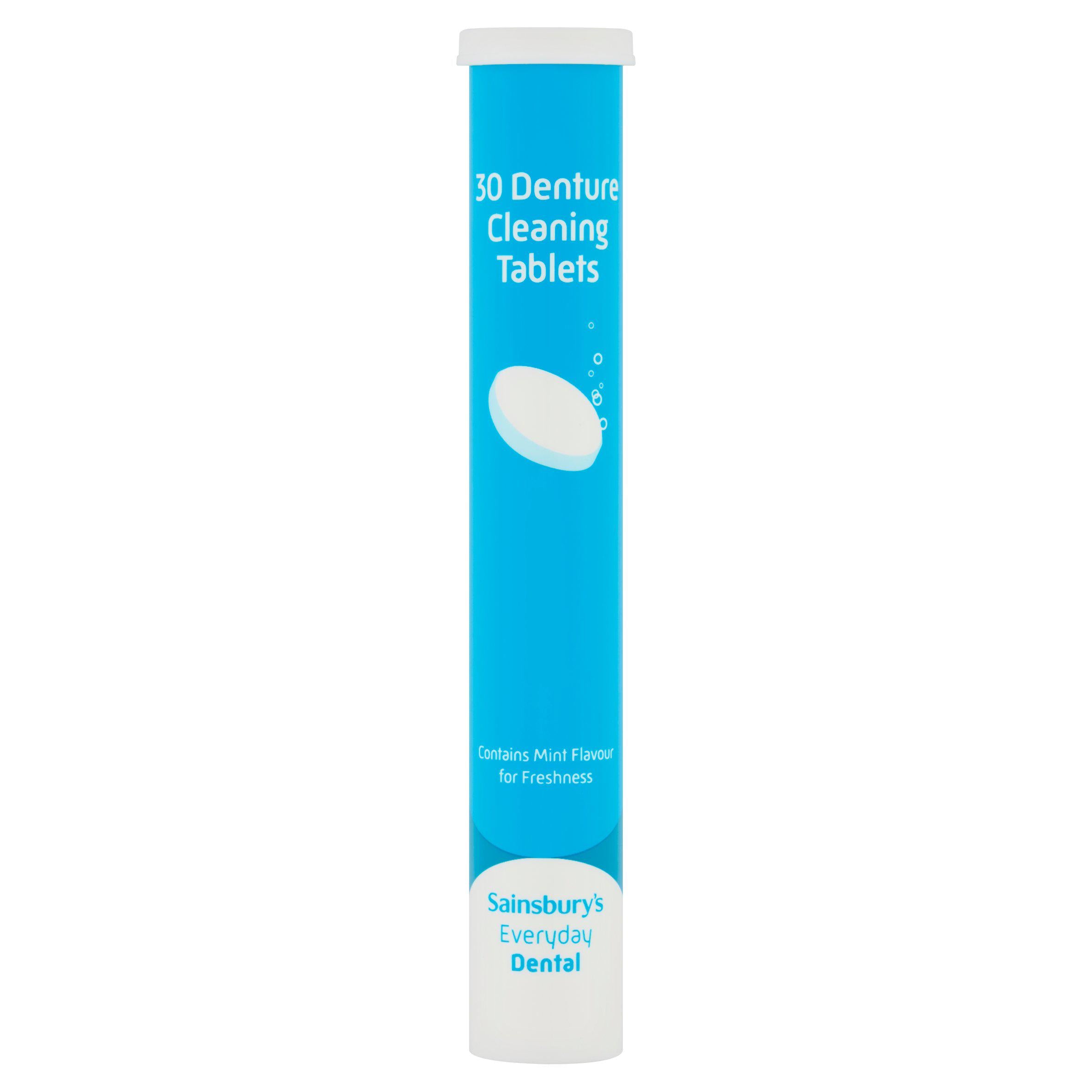 Sainsbury's denture cleaning tablets 30 pack, UK version