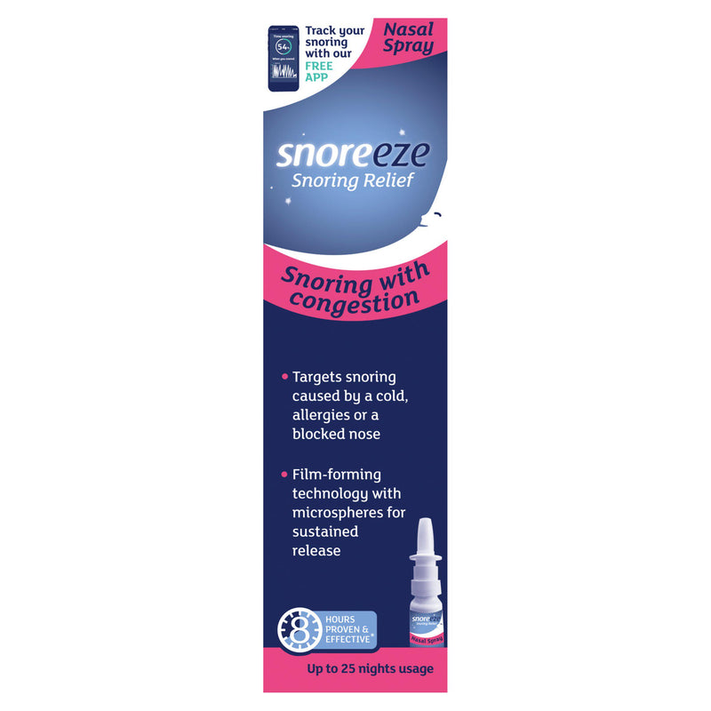 Snoreeze snoring relief nasal spray 10ml, UK version