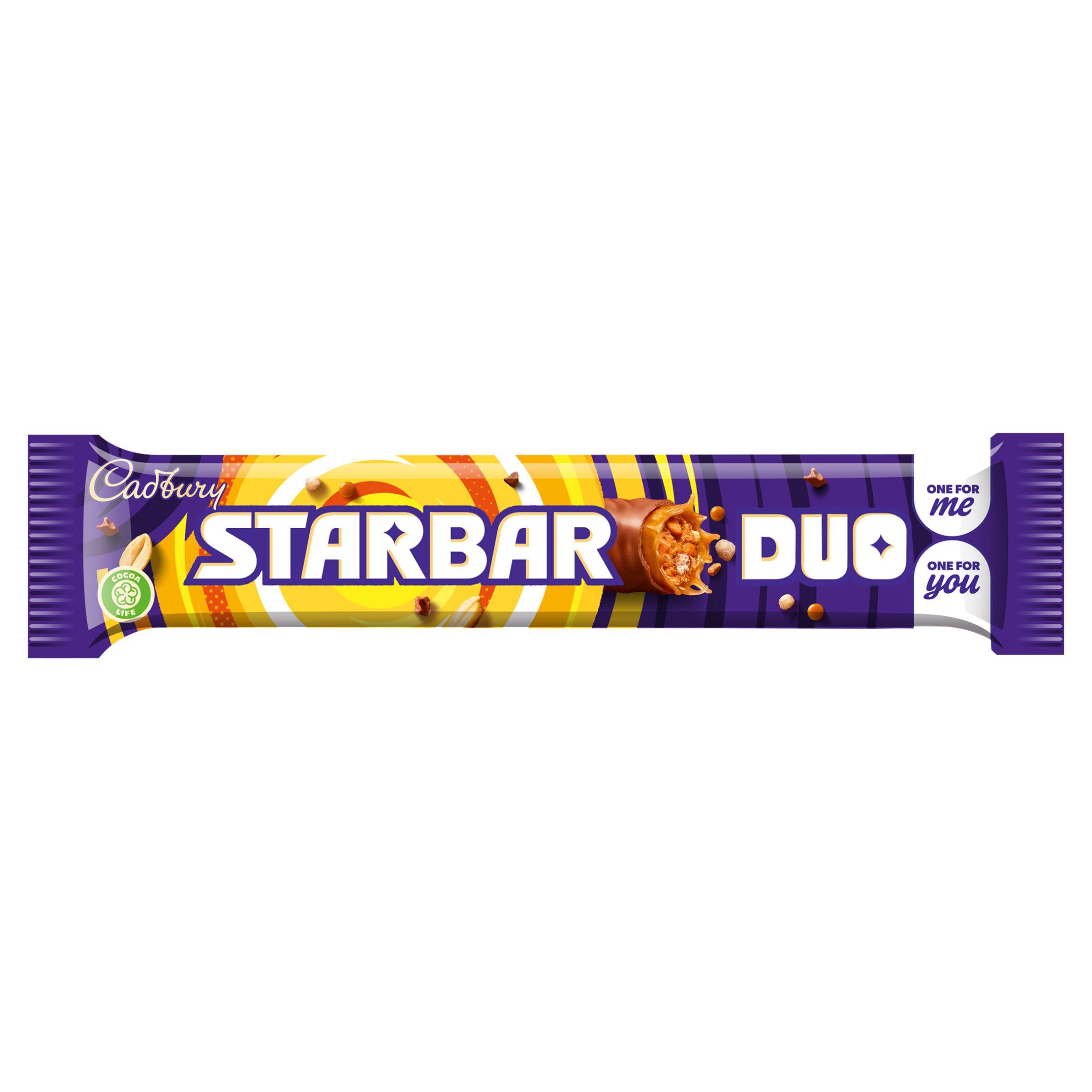 Cadbury Starbar Duo milk chocolate bar 74g (British brand)