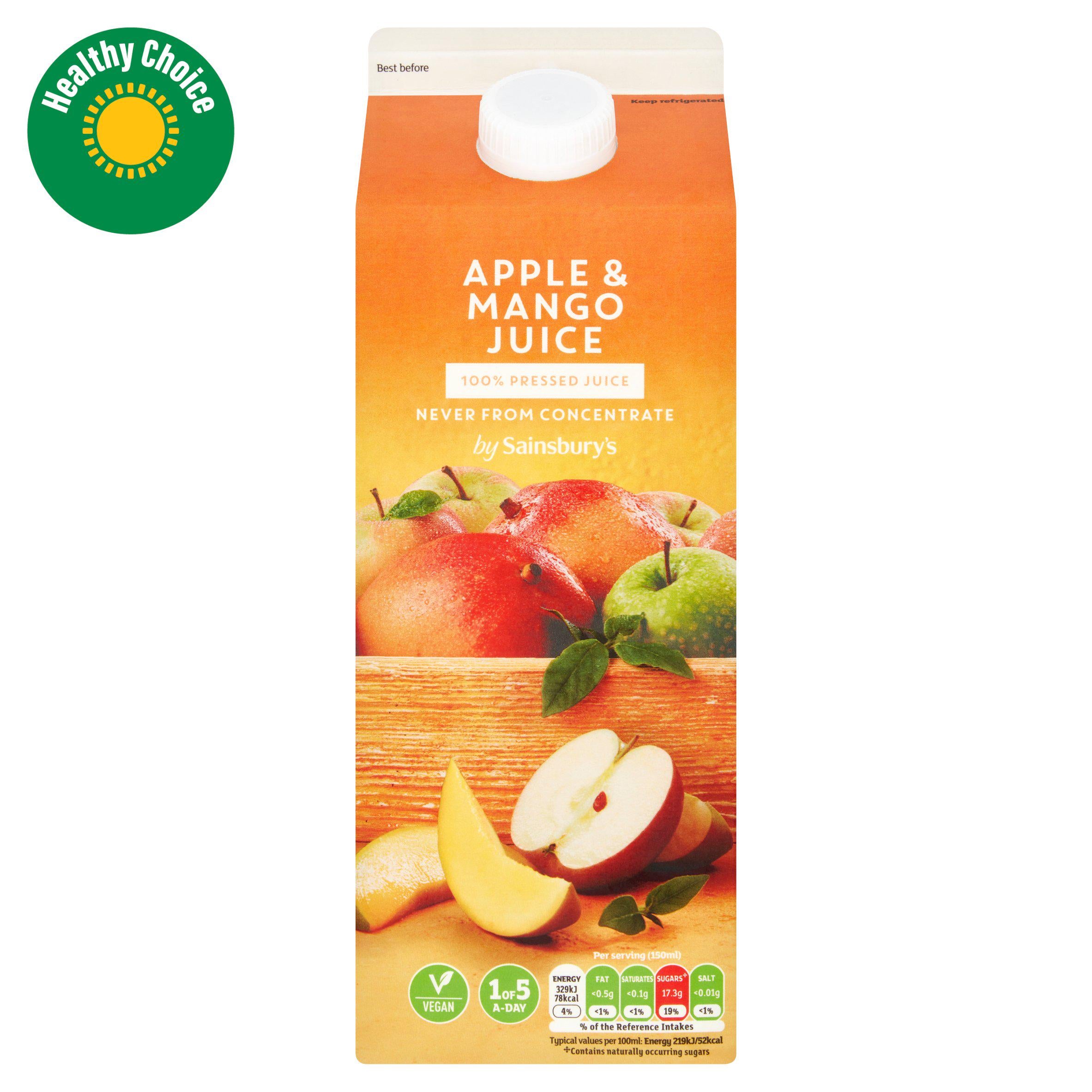 Sainsbury's Apple & Mango Juice 1.75L (British brand)