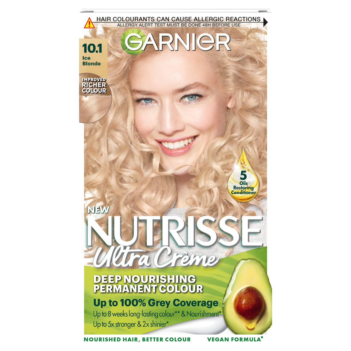 Garnier Nutrisse 10.1 Ice Blonde permanent hair dye - British product