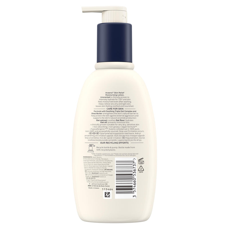 Aveeno Skin Relief unscented body lotion 300ml, UK version