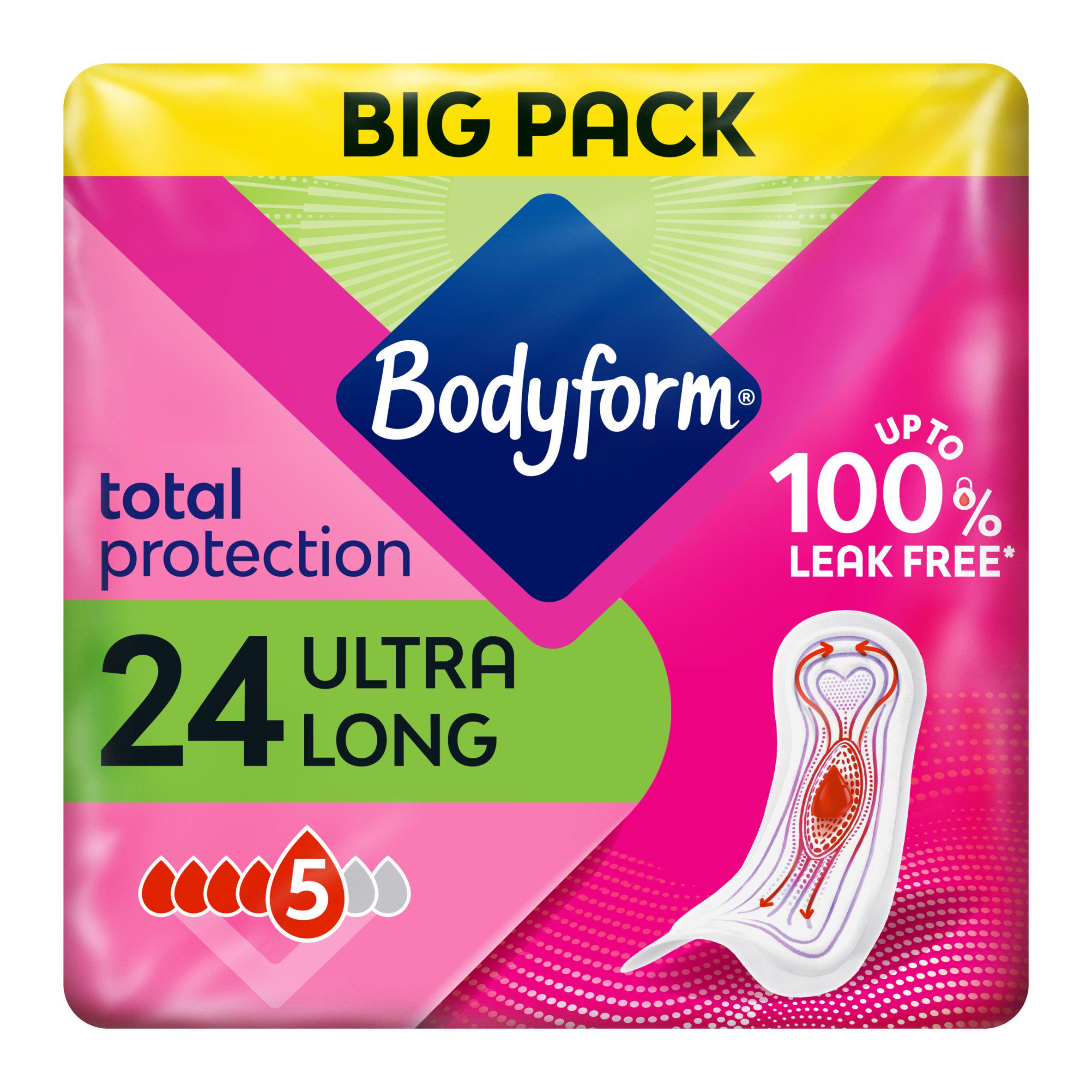 Bodyform Cour V Ultra Long Sanitary Towels x24 pack - British product