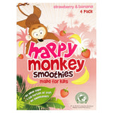 Happy Monkey kids smoothie strawberry and banana 4x180ml, imported from the UK