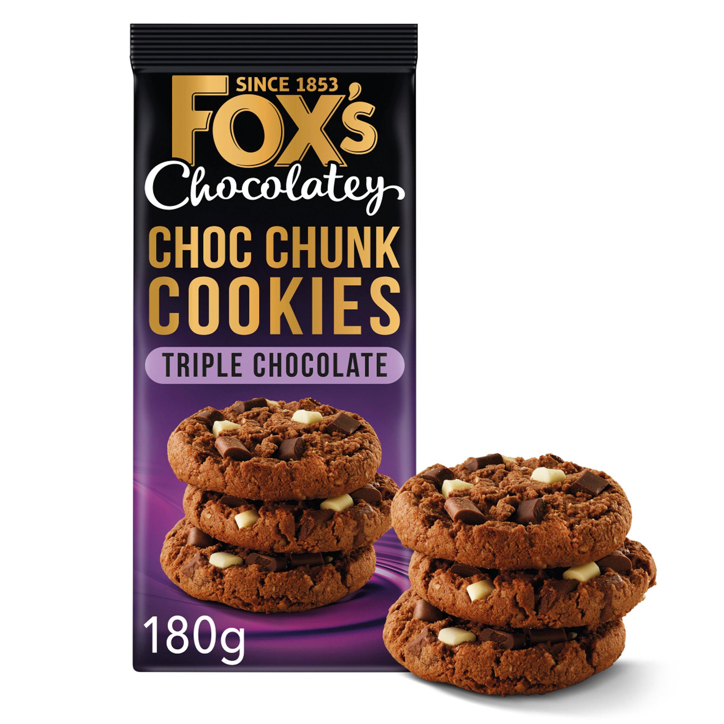 Fox's triple chocolate cookies 180g, imported from the UK