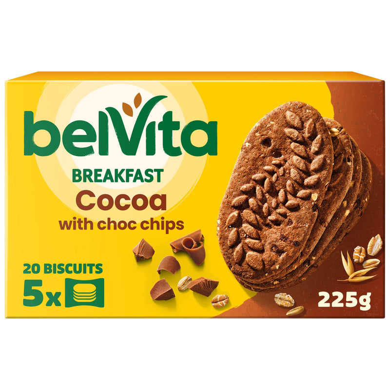 Belvita sjokoladekjeks frokostpakke 5x45g (britisk merke)