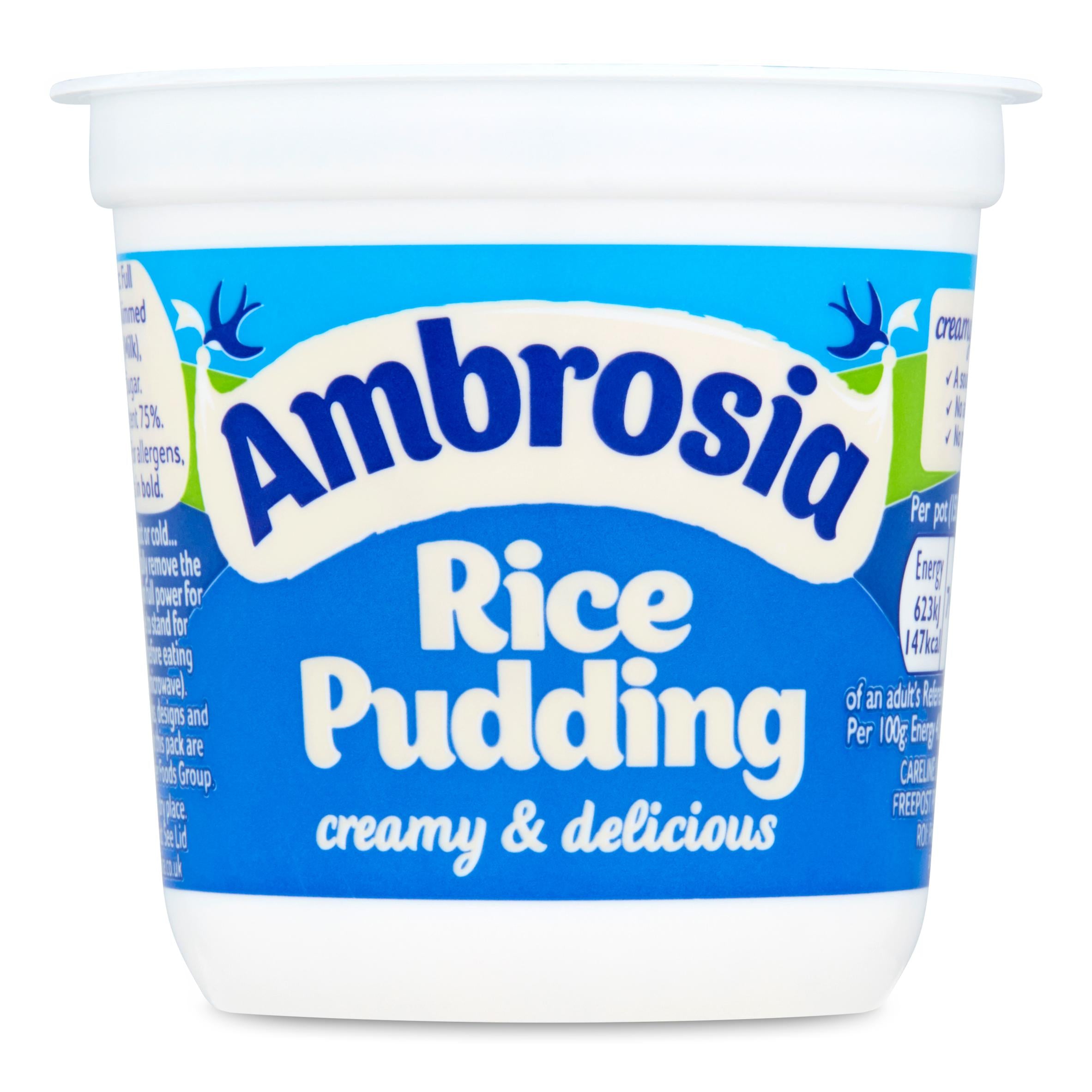 Ambrosia rice pudding dessert snack pot 150g - British product