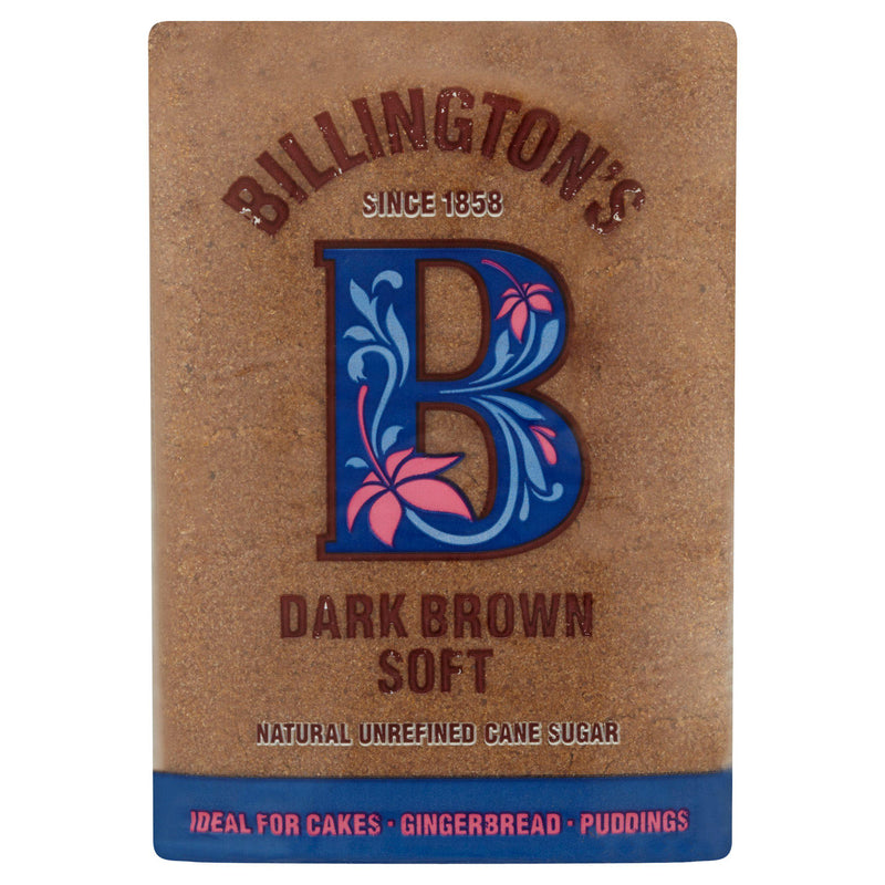Billington's dark brown unrefined cane sugar 500g - British product