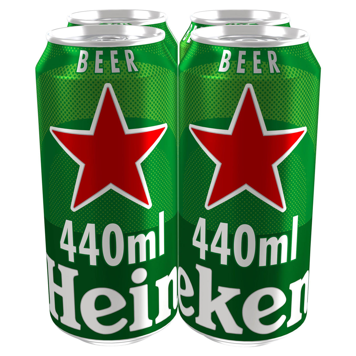 Heineken Premium Lager Beer 4x440ml cans, imported from the UK