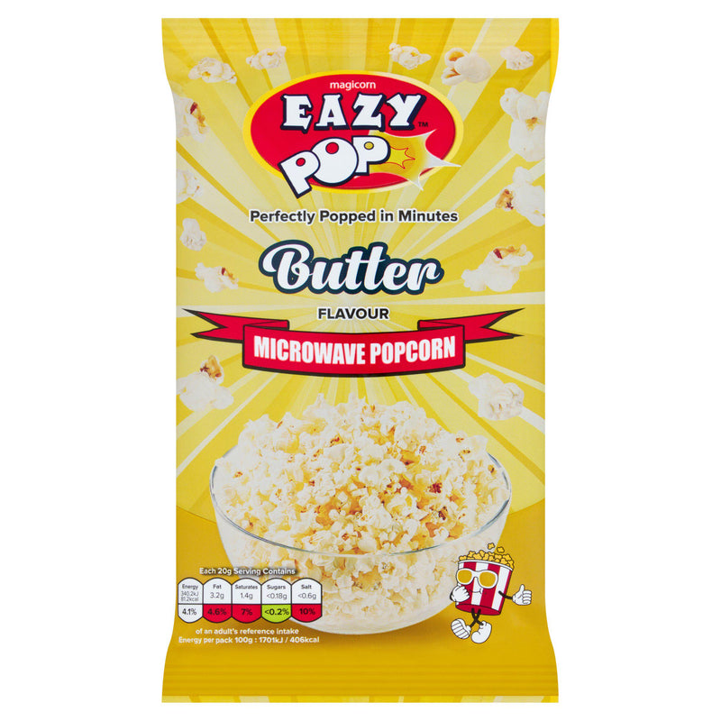 Eazypop butter microwave popcorn 100g (British brand)