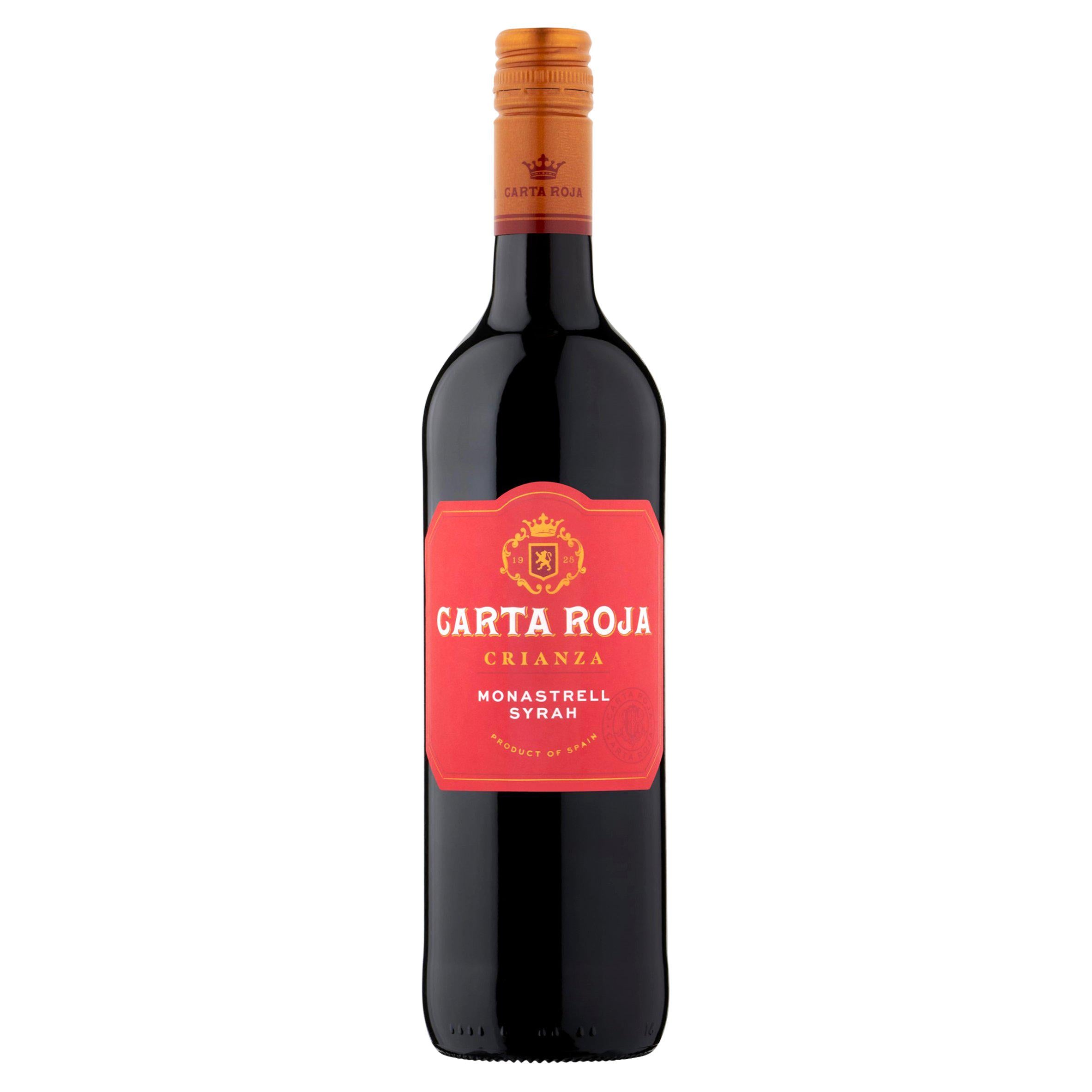 Carta Roja Crianza red wine 75cl, UK version