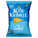 Kettle Krinkle lightly salted ridged potato chips 130g, imported from the UK