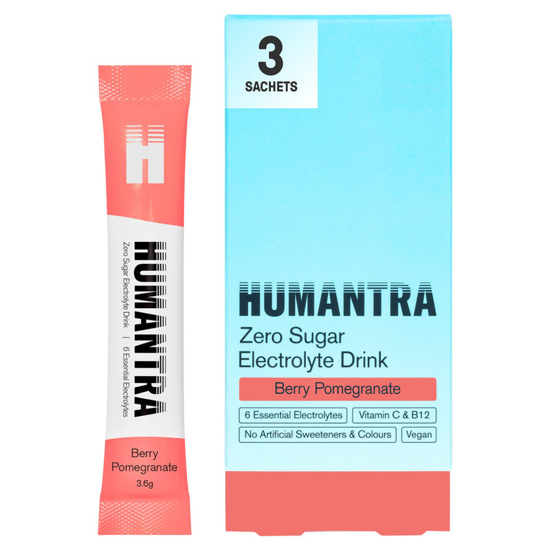 Humantra Berry Pomegranate electrolyte drink sachets 3 pack - British product